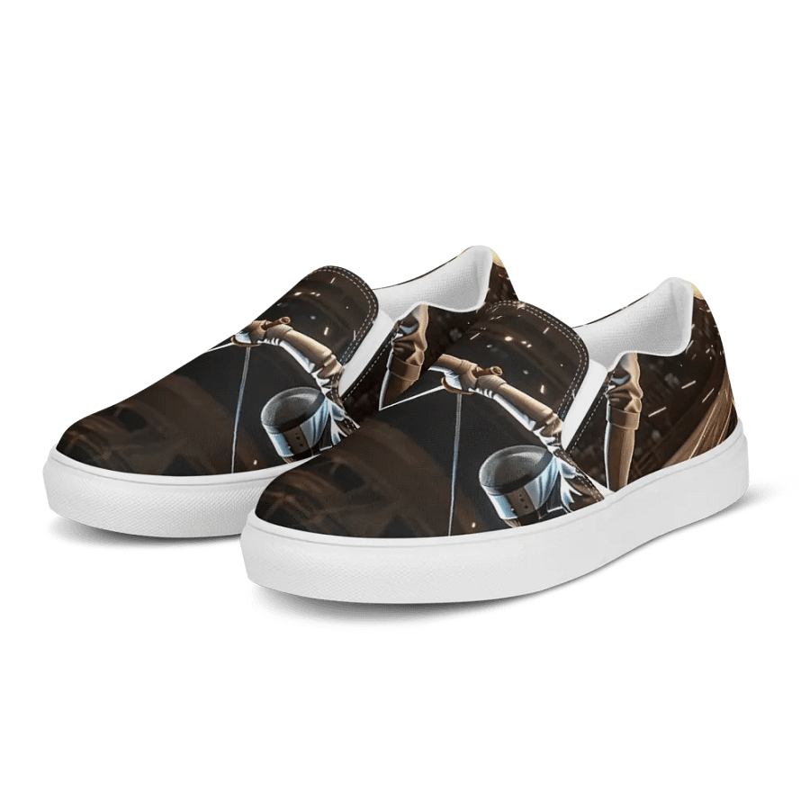 Fencing Duel Canvas Slip-Ons product image (4)