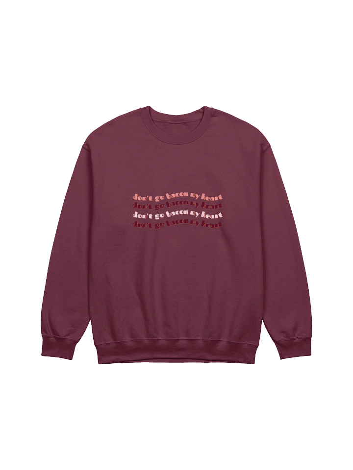 Bacon My Heart - Crewneck Sweatshirt Burgundy Edt. product image (2)