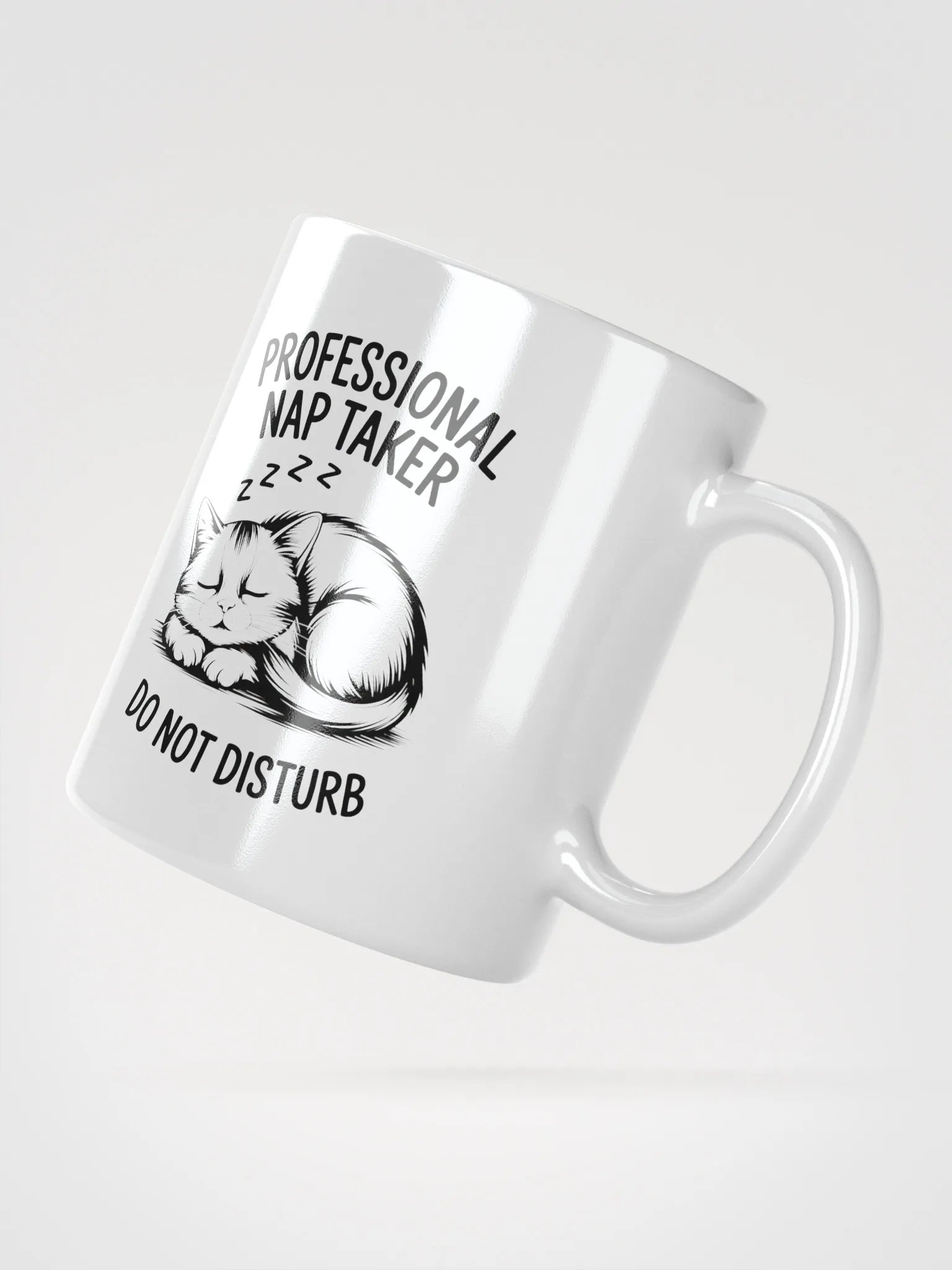 Professional Nap Taker Cat Mug | Funny Sleepy Cat Mug product image (2)