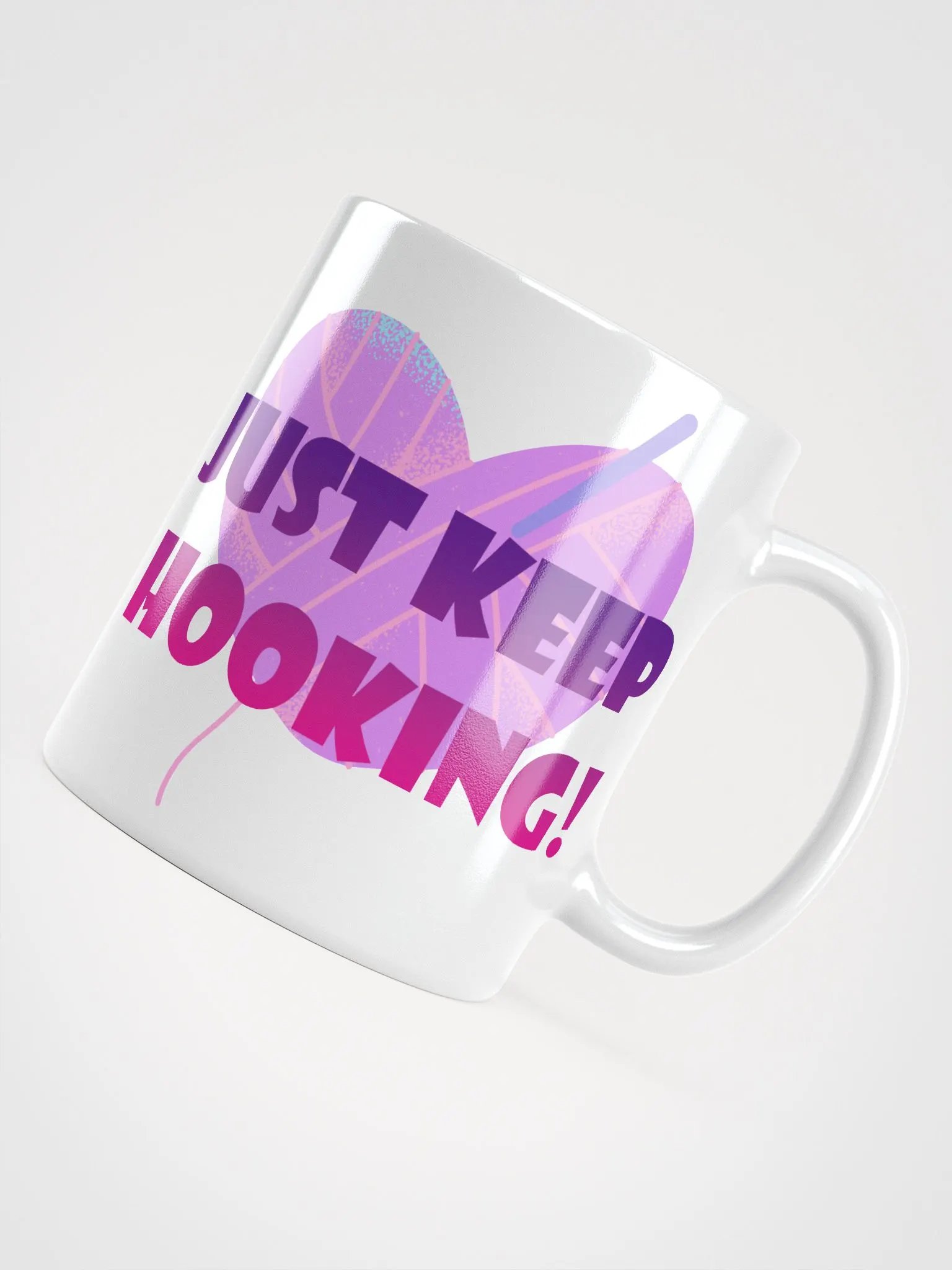 Just Keep Hooking White Mug product image (7)