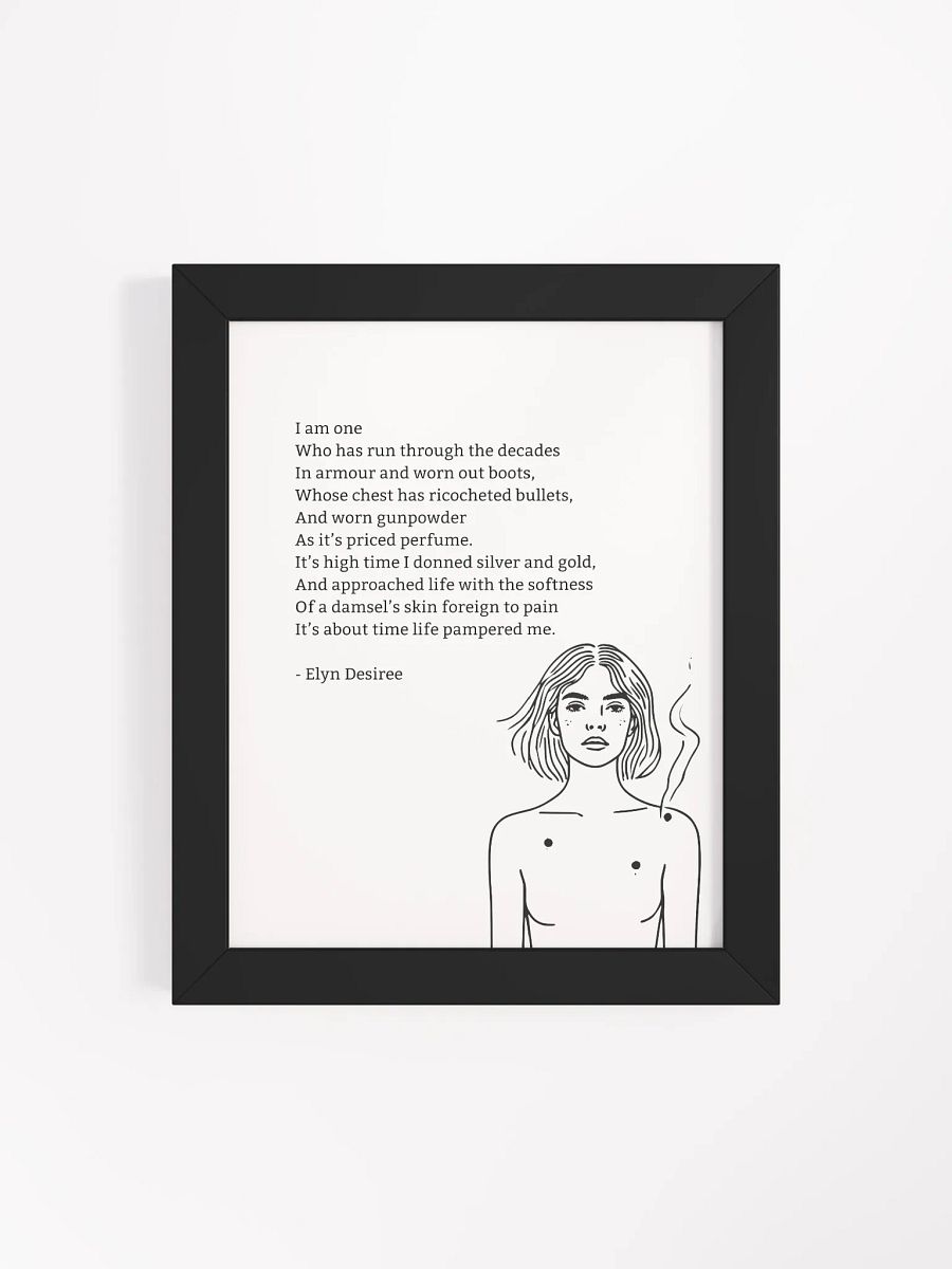 Gunpowder Poem Framed Matte Poster product image (1)