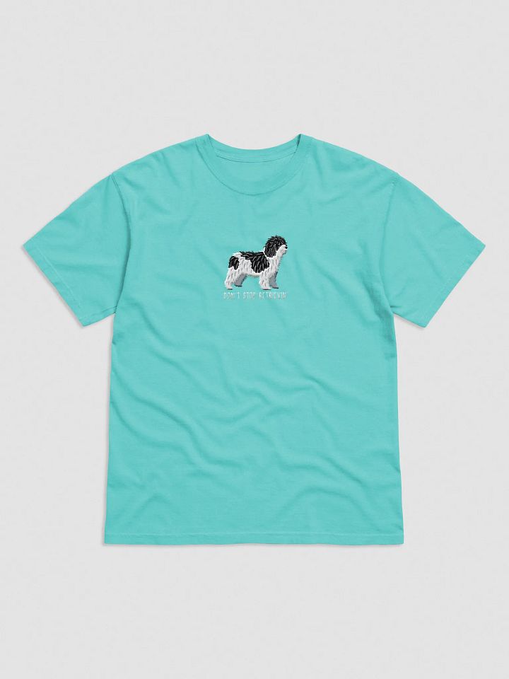 Don't Stop Retrievin' T-Shirt(Embroidered) of a Spanish Water Dog(Black & White) product image (33)