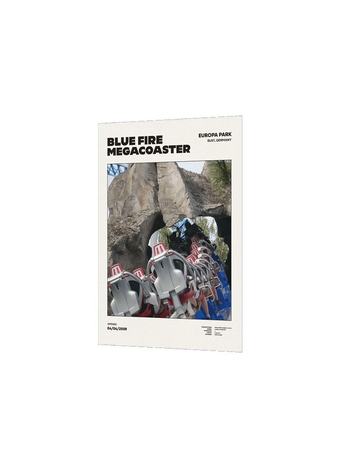 Blue Fire Megacoaster Cave Premium Poster product image (6)