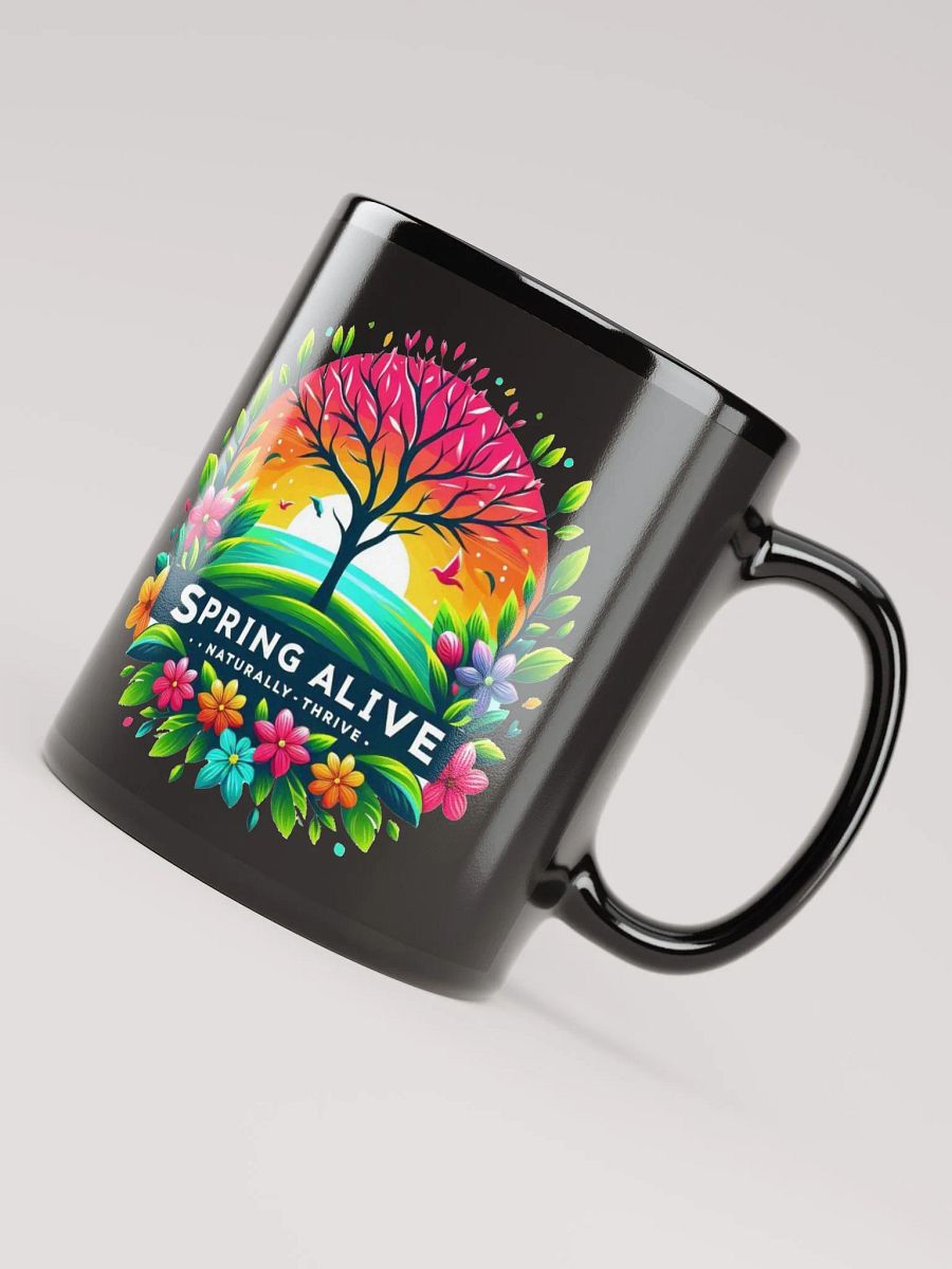 Spring Alive Black Glossy Mug product image (8)