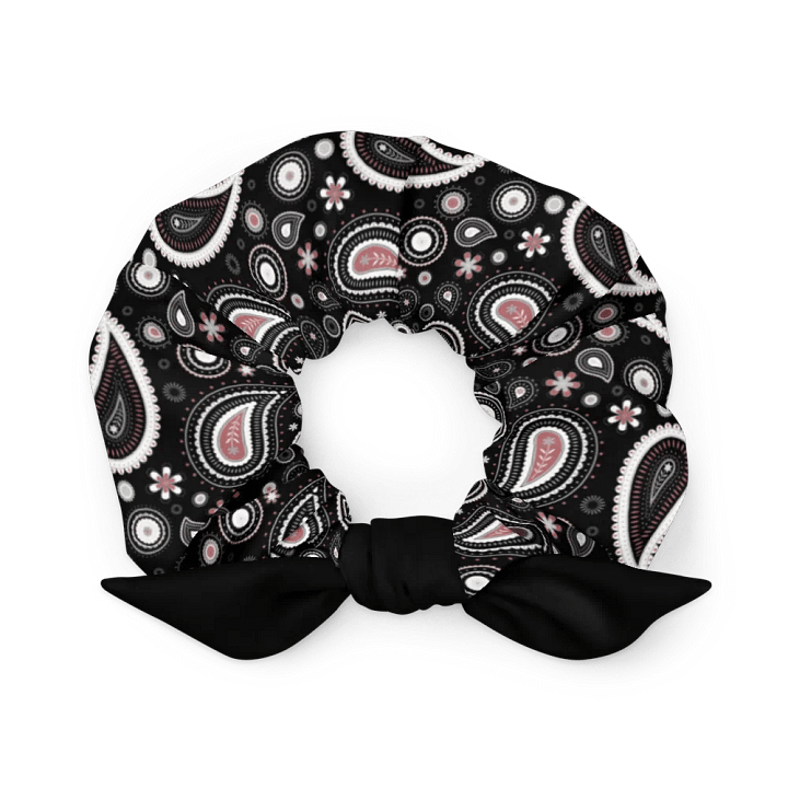 Black Paisley Dreams All-Over Print Scrunchie product image (1)