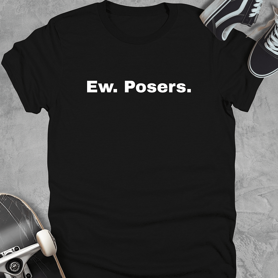 Ew Posers, Youth Funny Skateboarding T-Shirt, Unisex product image (1)
