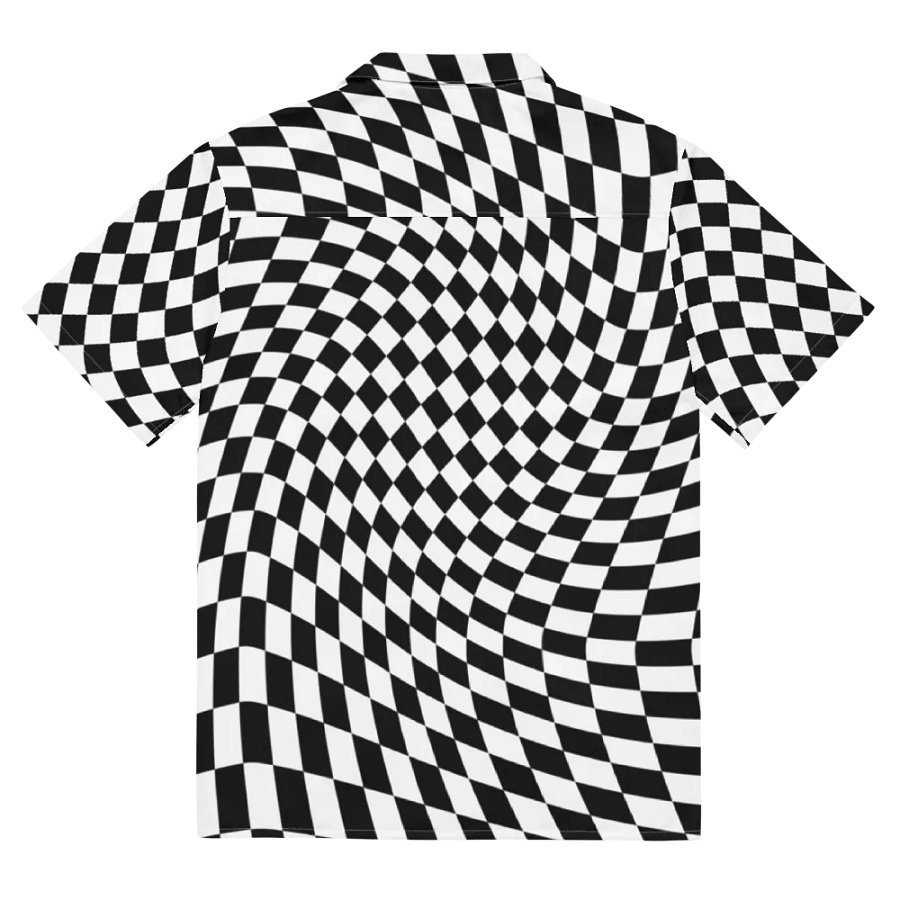 Vintage Retro Distorted Checkerboard Unisex Hawaiian Shirt product image (11)