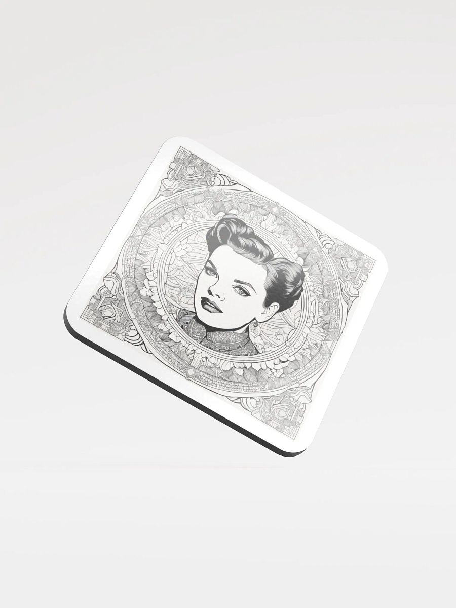 Ornate Femme Fatale Cork Coaster product image (1)