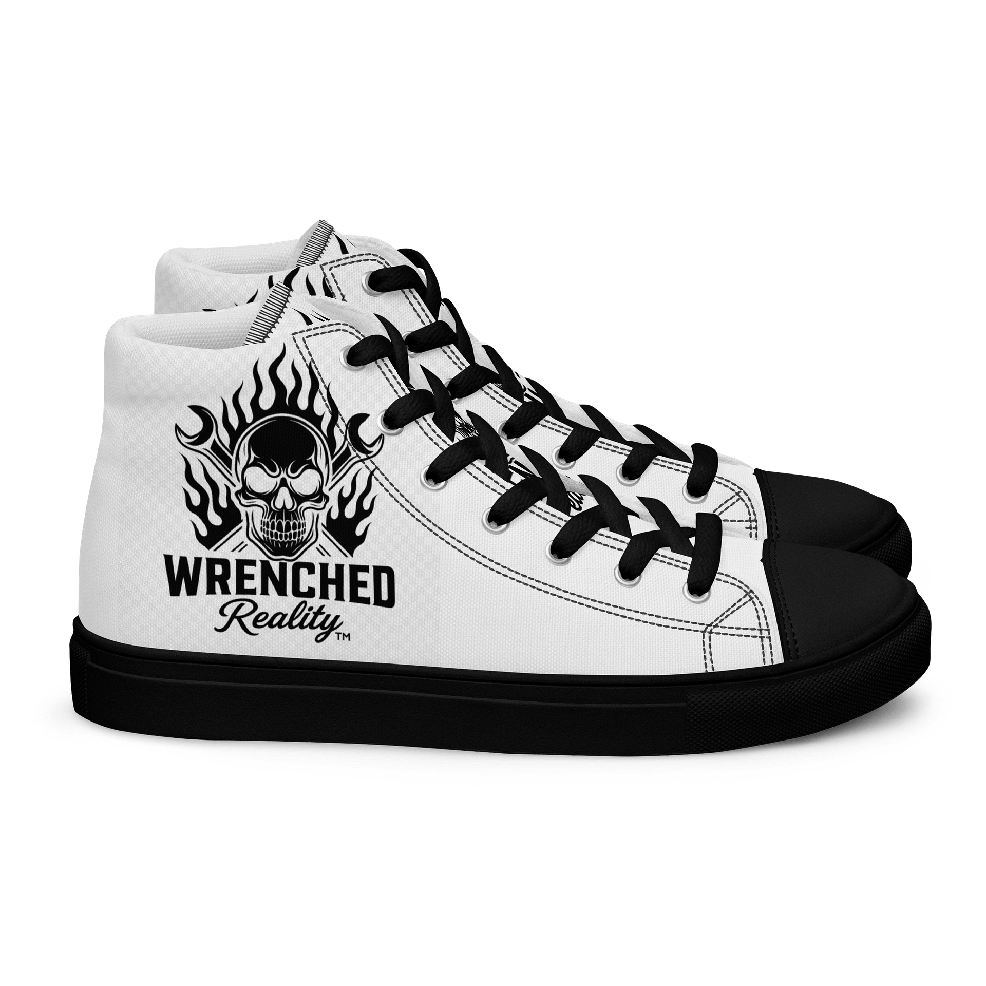 Flaming Skull Men's High Tops product image (2)