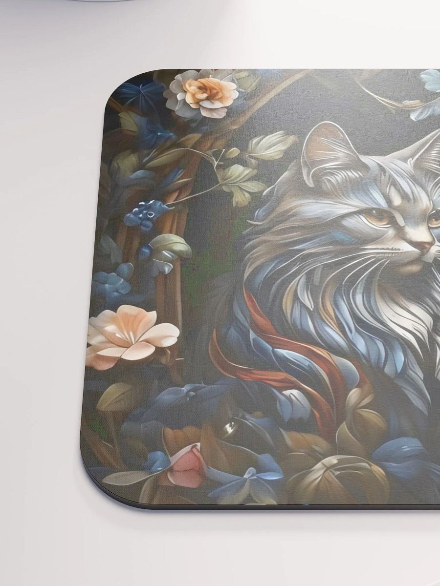 Regal Cats & Floral Art Mouse Pad product image (7)