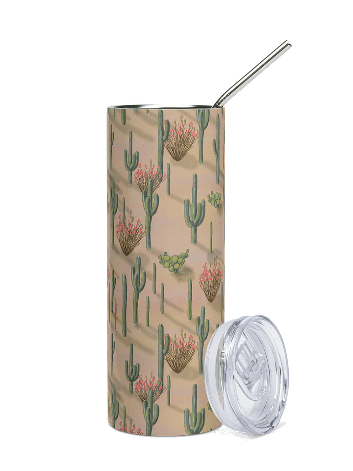 Saguaros of the Sonoran Desert Stainless Steel Tumbler with Straw product image (1)