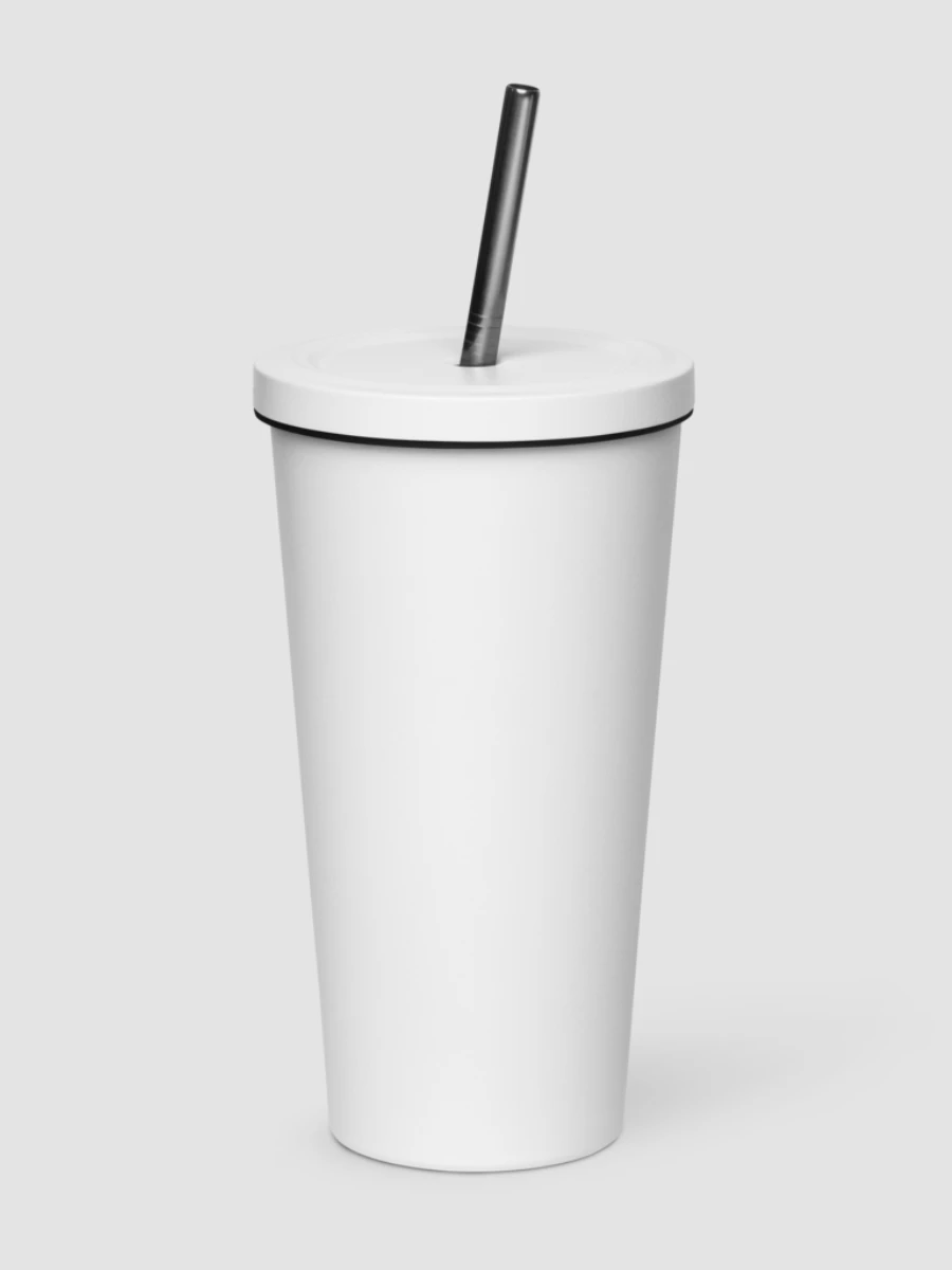 Insulated Tumbler with Straw - White product image (2)