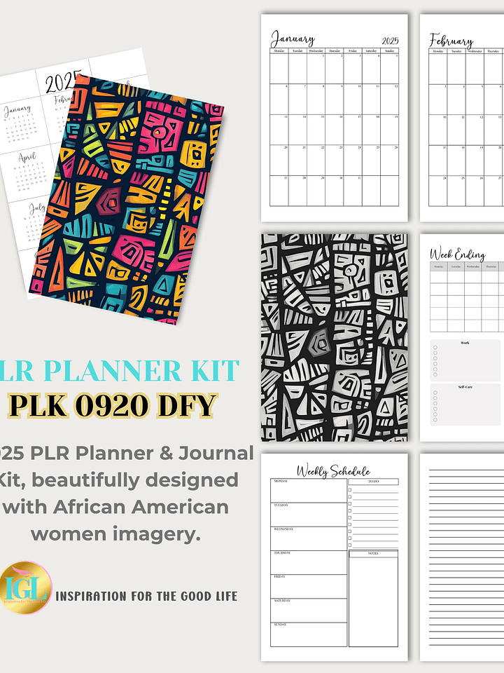 2025 PLR Planner & Journal Kit- PLK-0920-DFY product image (2)