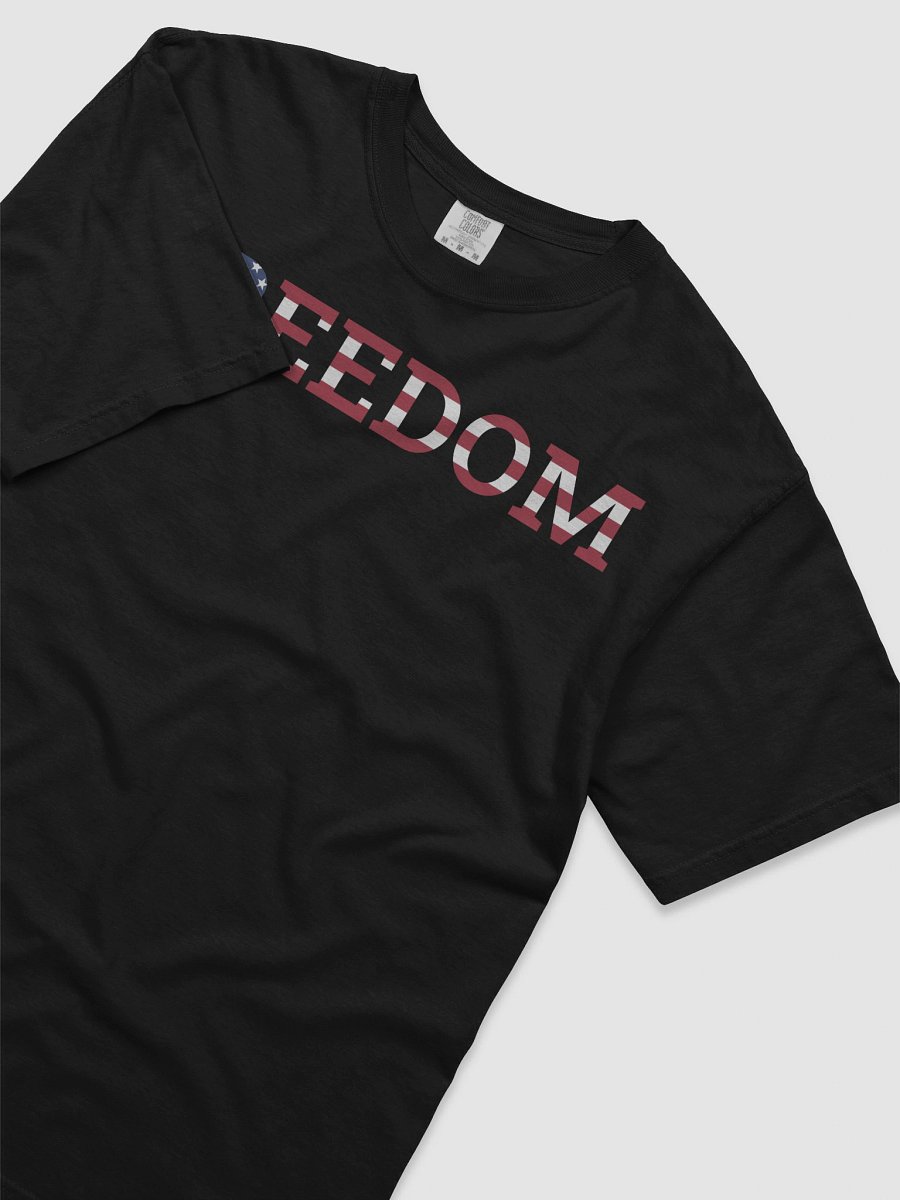 Freedom Typography USA Flag Unisex Garment-Dyed T-shirt product image (6)
