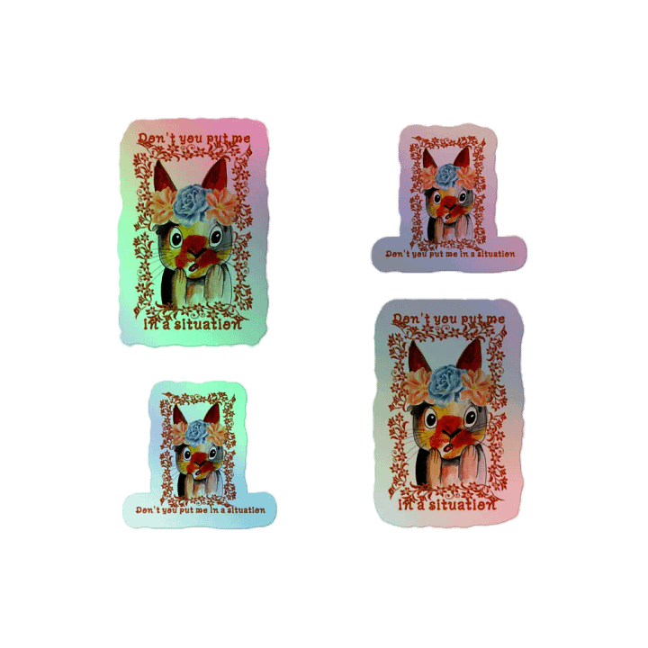 KC, Don't You Put Me In a Situation (bunny), Holo Sticker Pack product image (2)