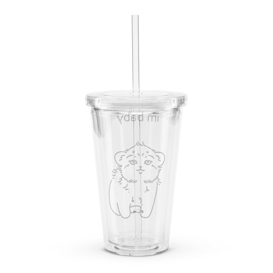 I'm Baby Manul - Transparent Cup & Straw product image (2)