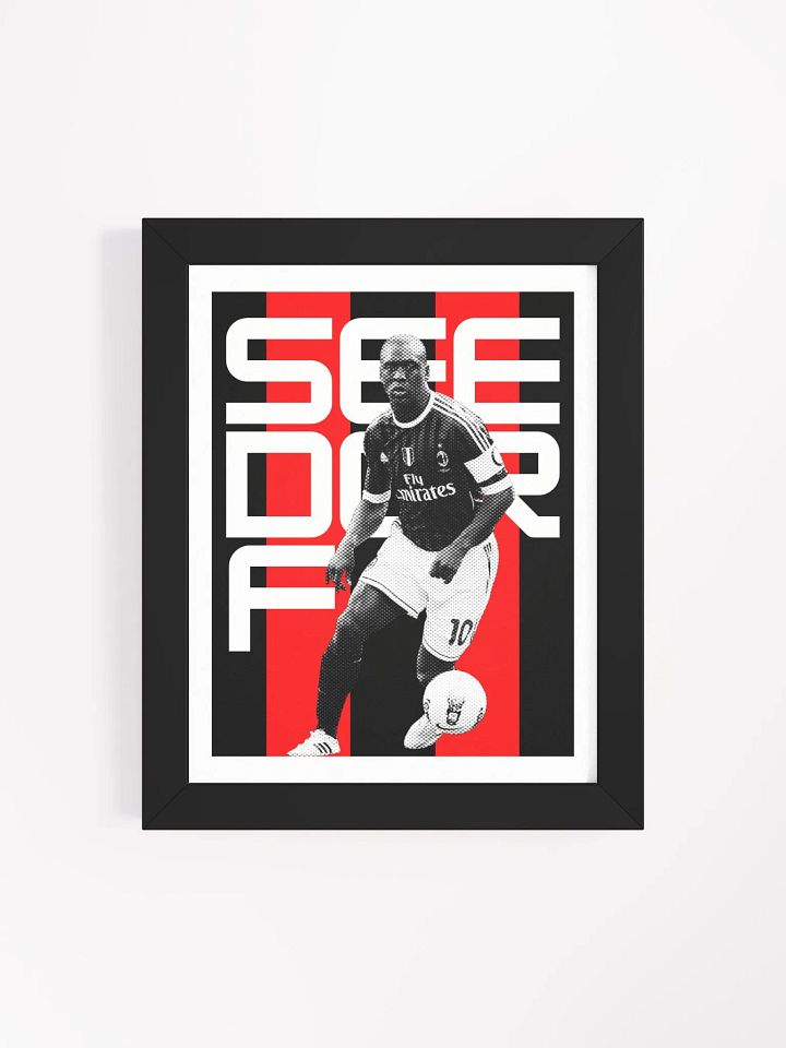 Clarence Seedorf BW AC Milan Name Art Framed Print product image (2)
