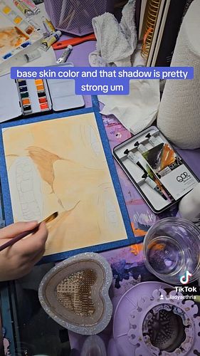 Let's mush some skin tones together! Skin tones are one of those make or break things, which is why I usually go with fantasy...