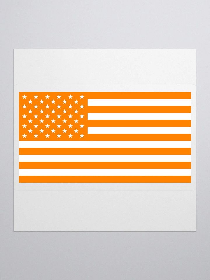 Orange American Flag Sticker product image (4)