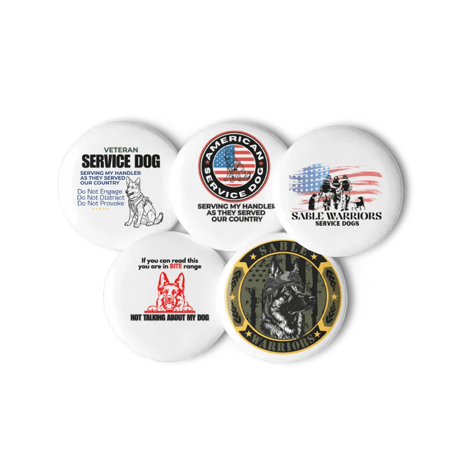 Sable Warriors Veteran Service Dog PINS: Helps Pair Veterans With A Service Dog product image (6)