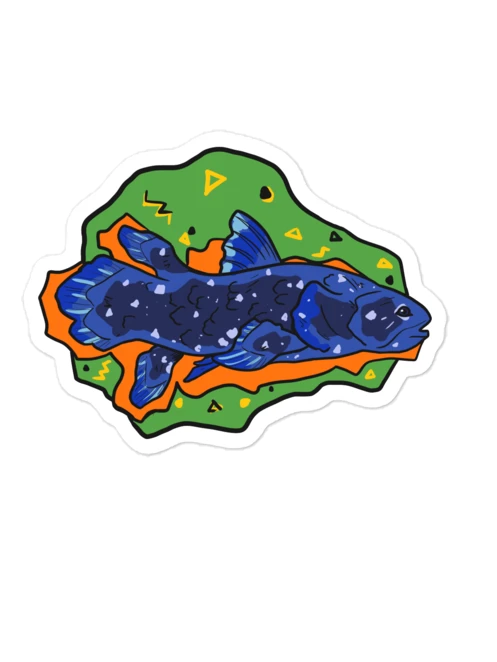 Vaporcoelacanth die cut magnets product image (1)