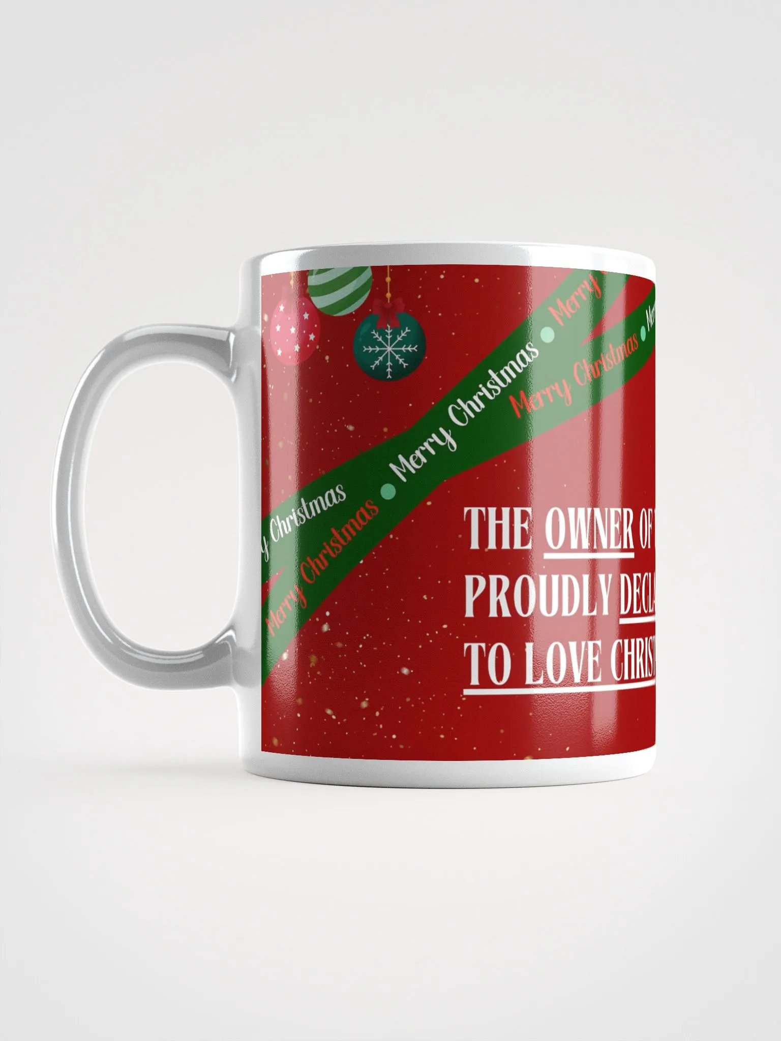 "Christmas Cheer Mug – Proud to Love Christmas!" product image (6)
