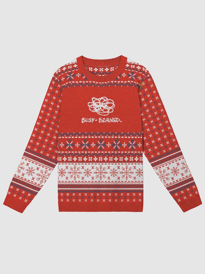 BUSY-BRAINED (holiday sweater 2) knitwear classic cut crewneck product image (2)