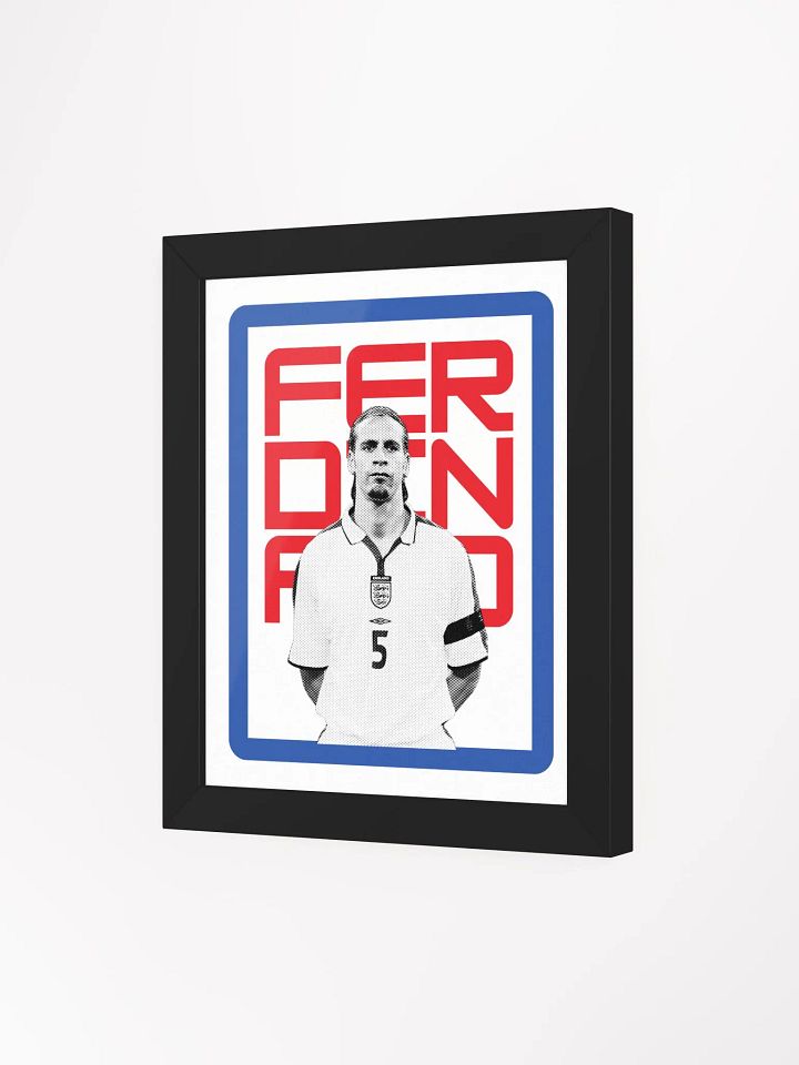 Rio Ferdinand BW England Name Art Framed Print product image (2)