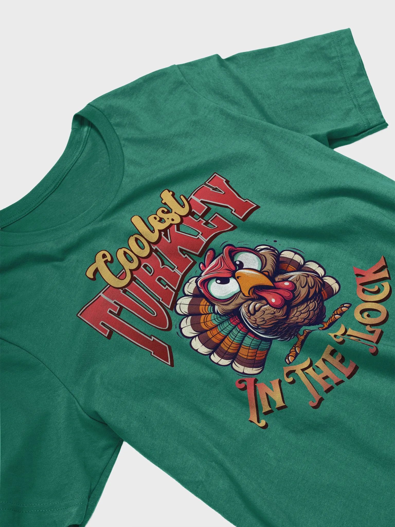 Coolest Turkey in the Flock Cartoon T-Shirt product image (2)