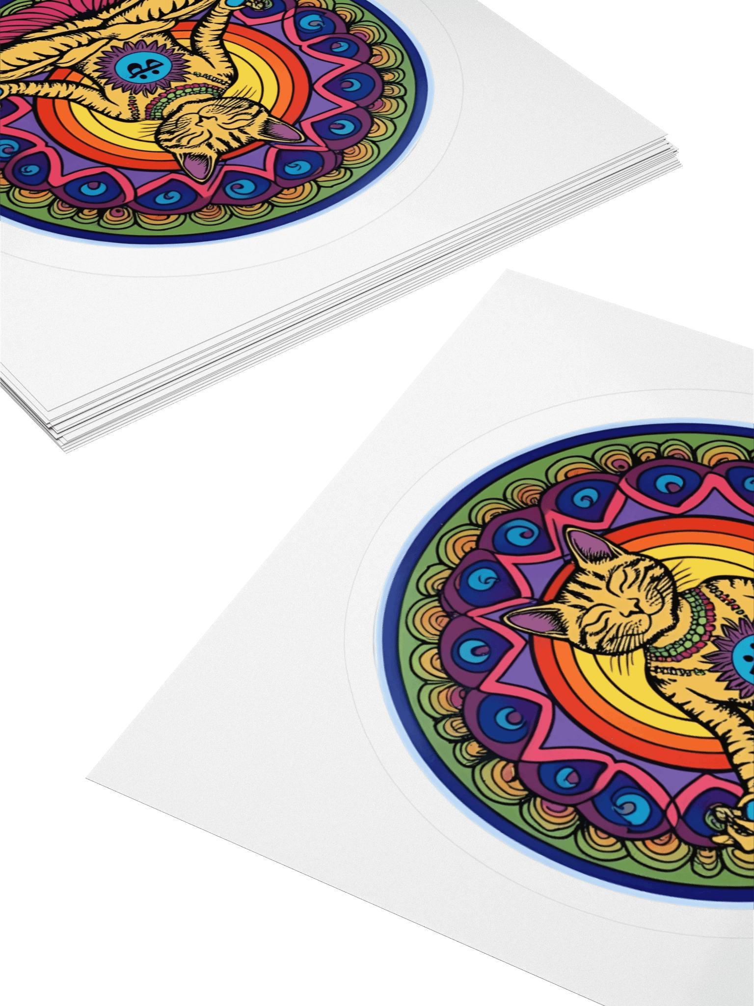 Mystic Meditating Cat Stickers product image (4)