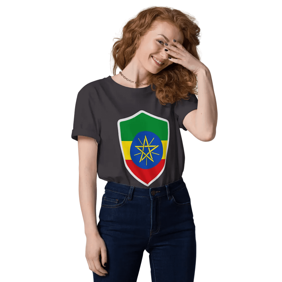 Ethiopian Pride Emblem Organic Tee product image (141)