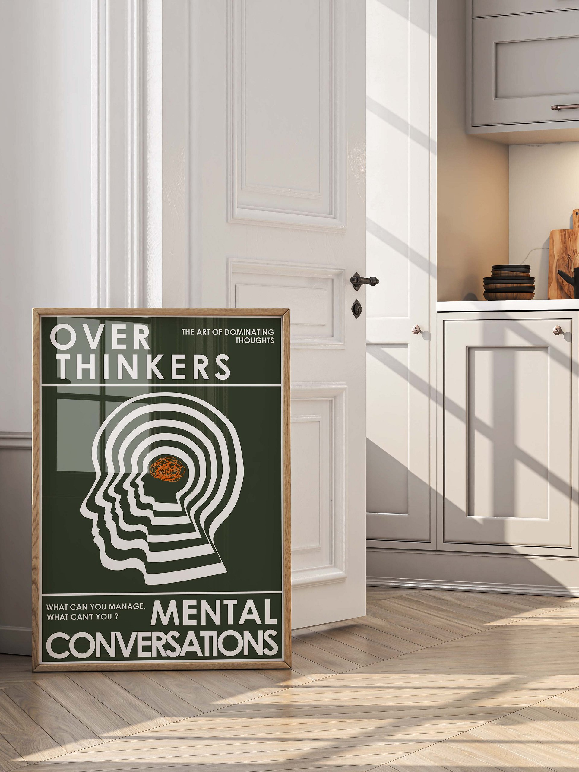 OverThinkers Wall art Poster Green White product image (9)