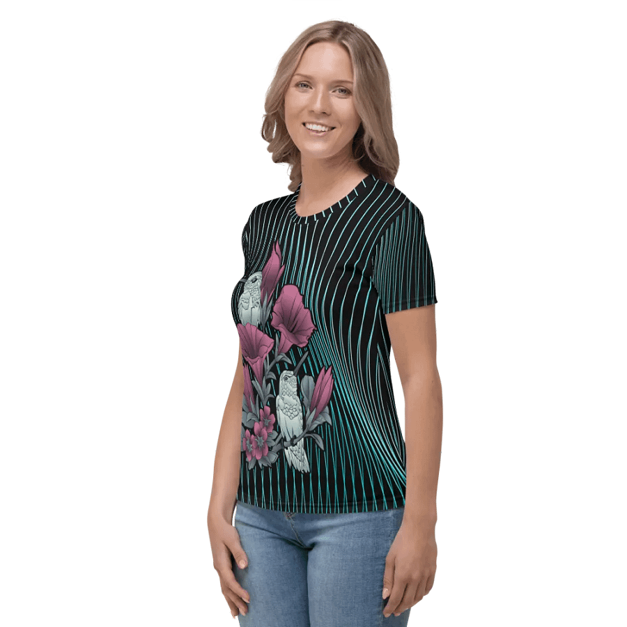 Pretty Hummingbird All Over Print T-shirt product image (3)
