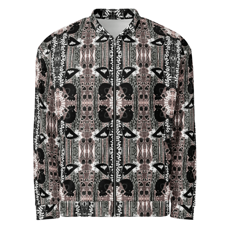 Abstract Floral Birds Unisex Bomber Jacket product image (5)