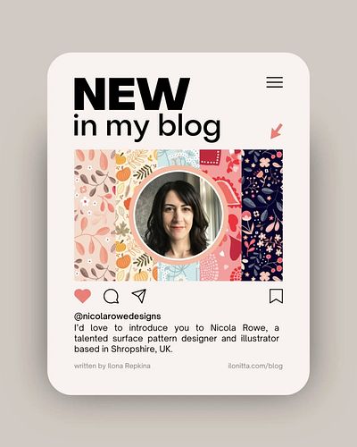 I’d love to introduce you to Nicola Rowe, a talented surface pattern designer and illustrator based in Shropshire, UK. 🌿✨ @ni...