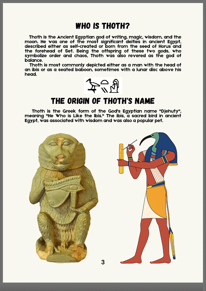 Thoth in Ancient Egyptian Art and Mythology - Printable eBook product image (2)