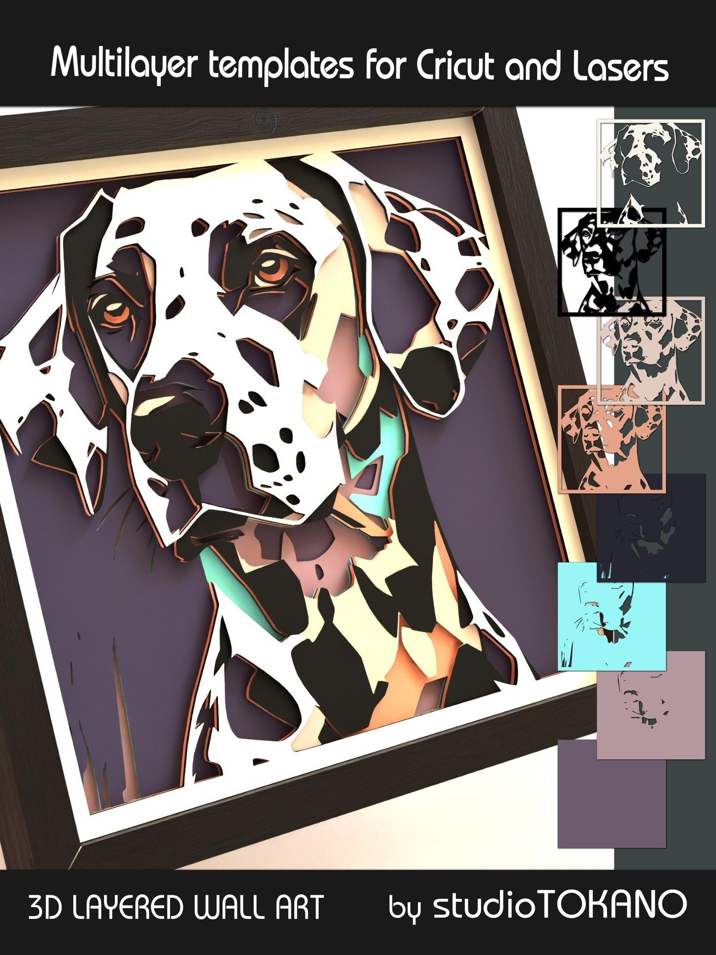 Dalmation Dog 3D Cut File product image (6)