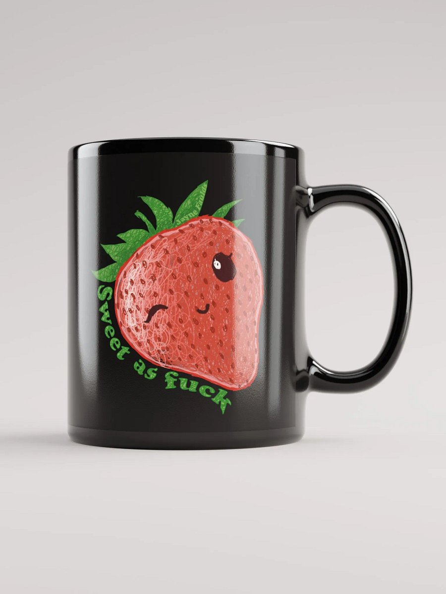 Lottie's Sweet Strawb Black Mug product image (1)