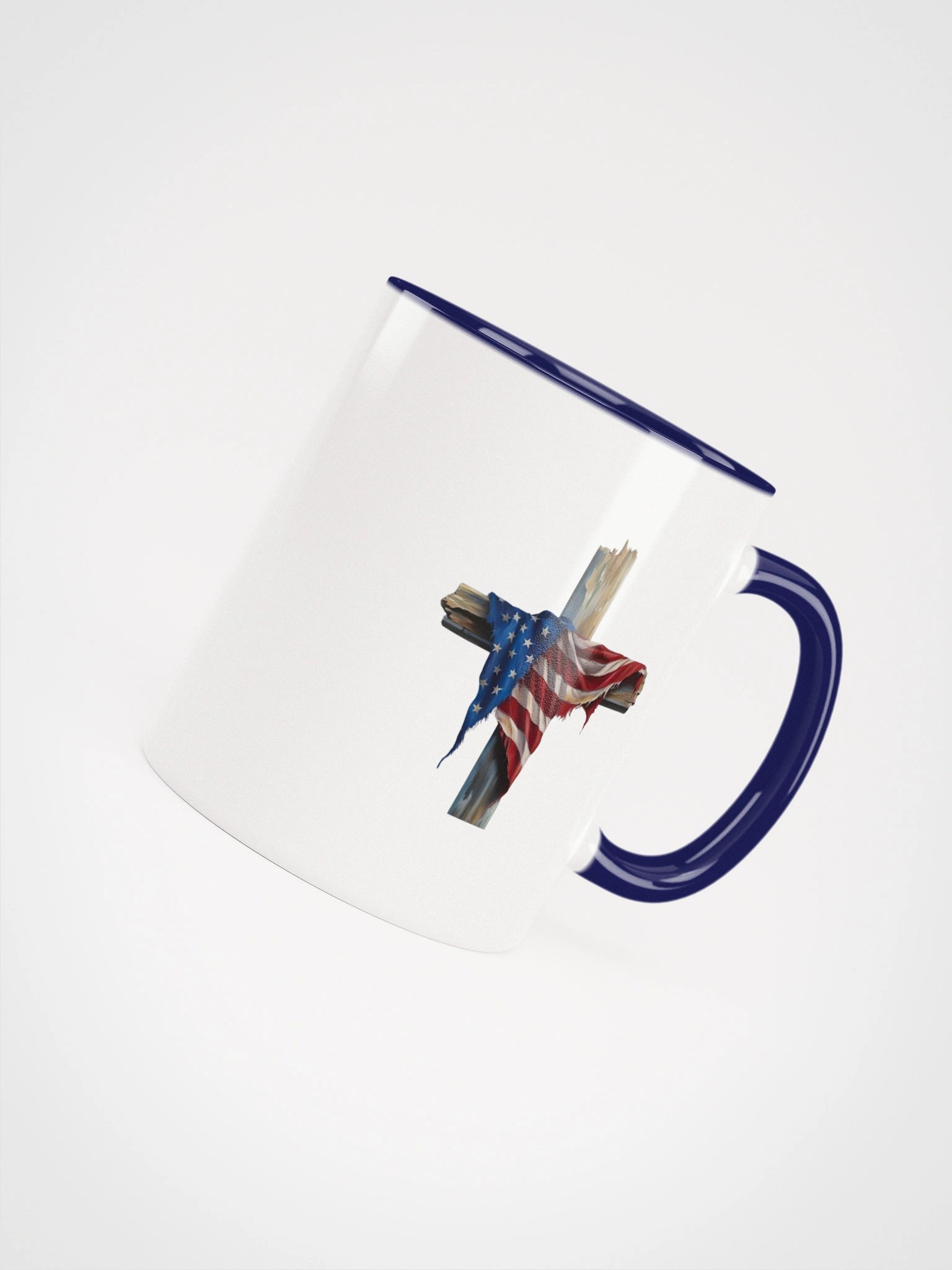 American Flag Cross Coffee Mug – Patriotic Faith Drinkware product image (32)