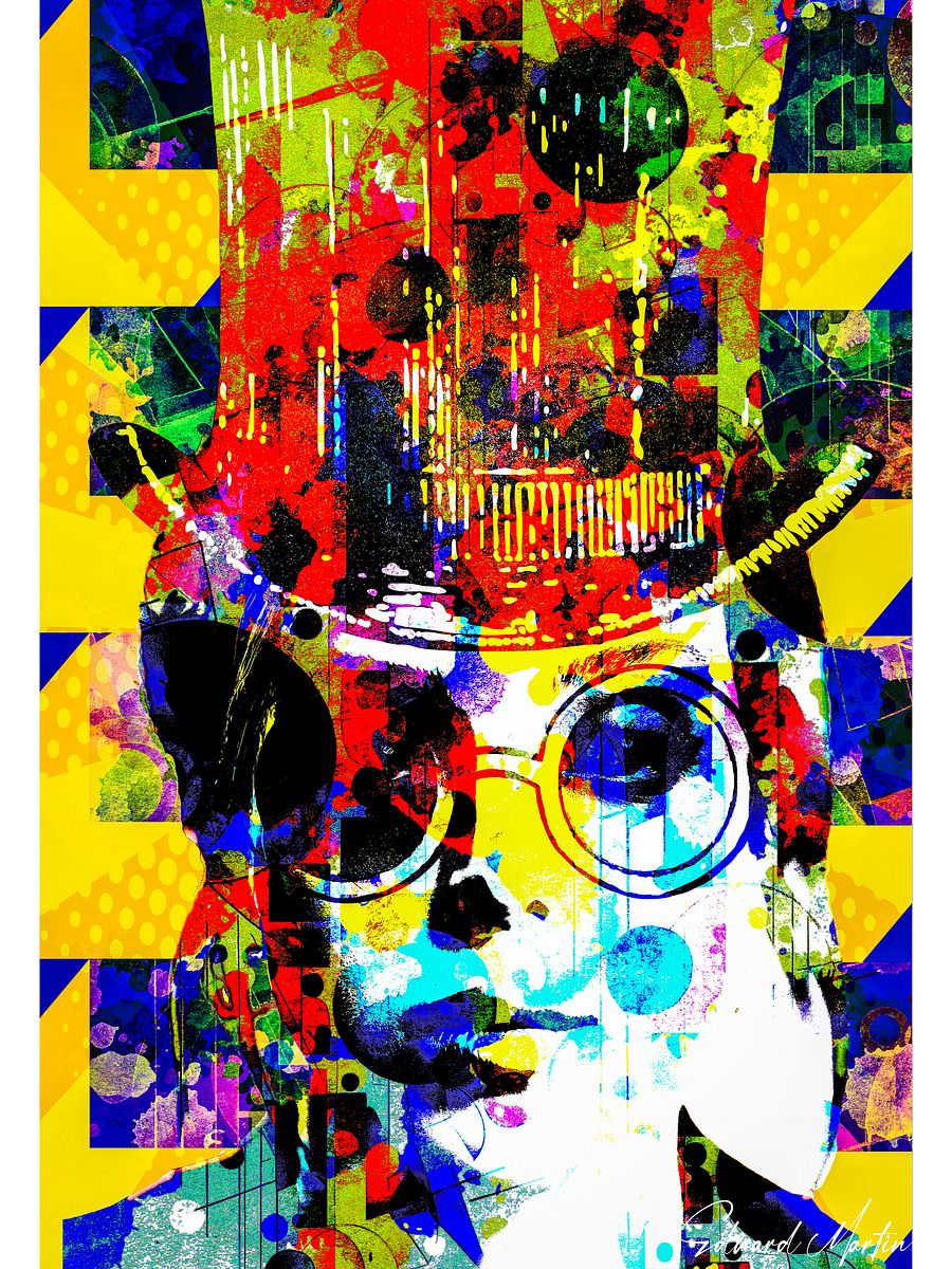 'Picadilly' by Edward Martin:Surreal Pop Art Poster: Vibrant Portrait product image (1)
