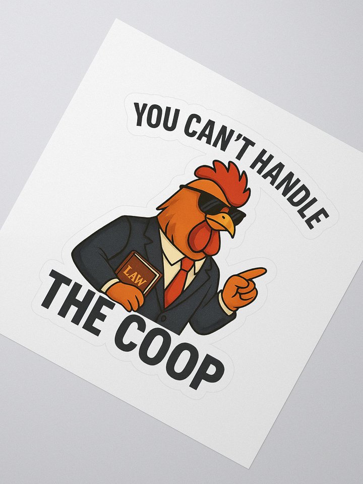 Lawyer Rooster Kiss Cut Stickers product image (2)