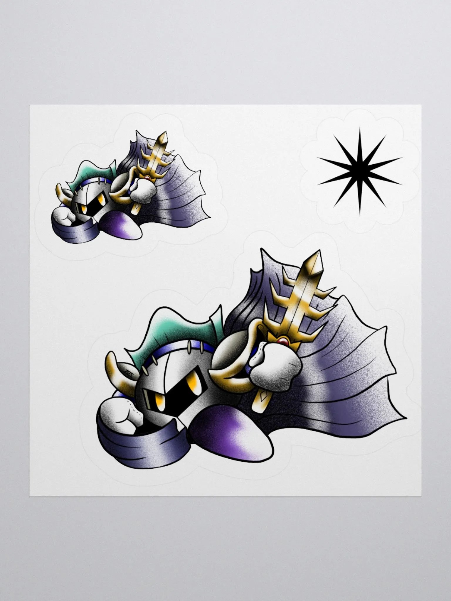 Meta Knight- American Traditional Flash Stickers product image (1)