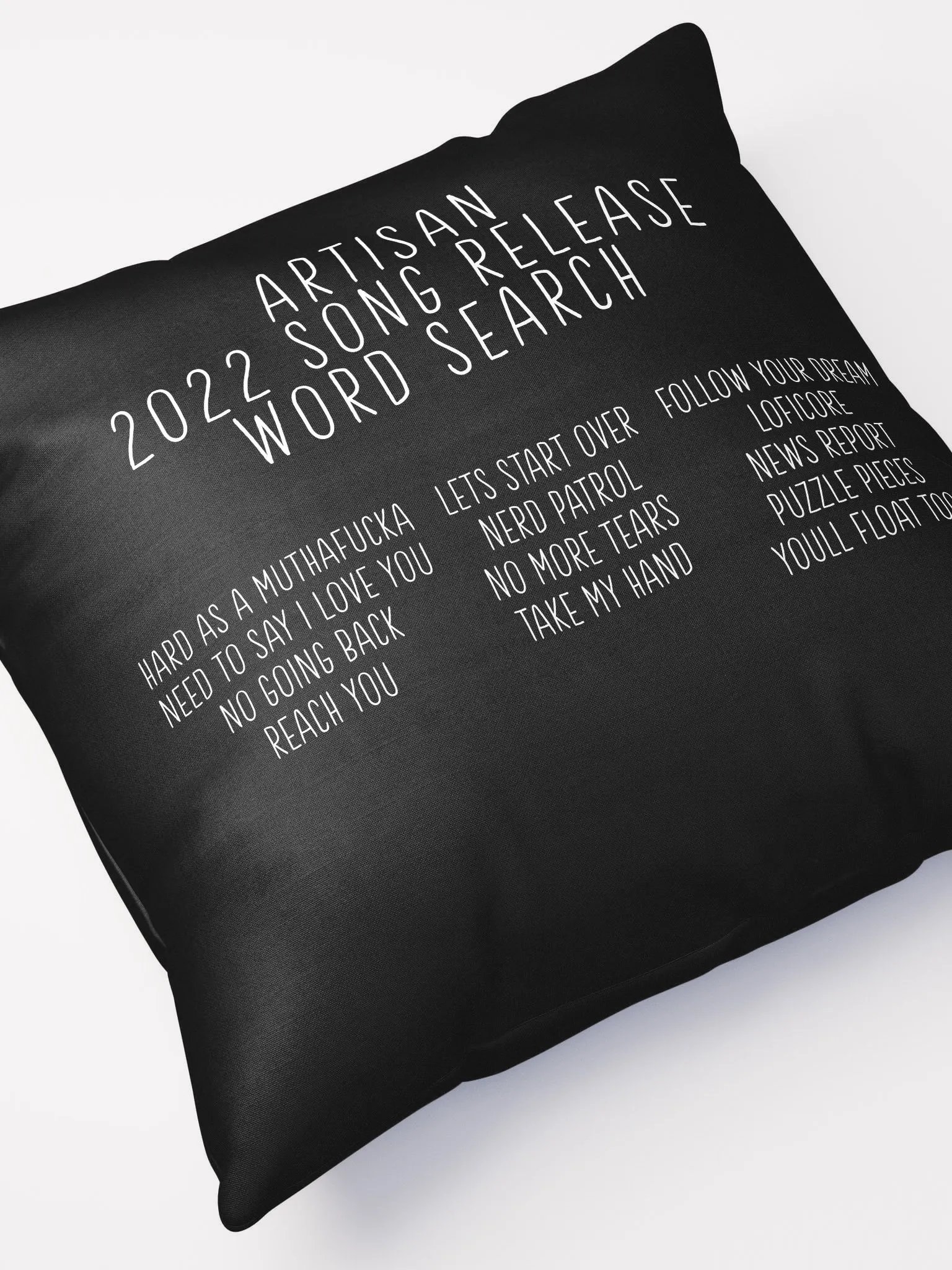 2022 Song Release Word Search Pillow product image (2)
