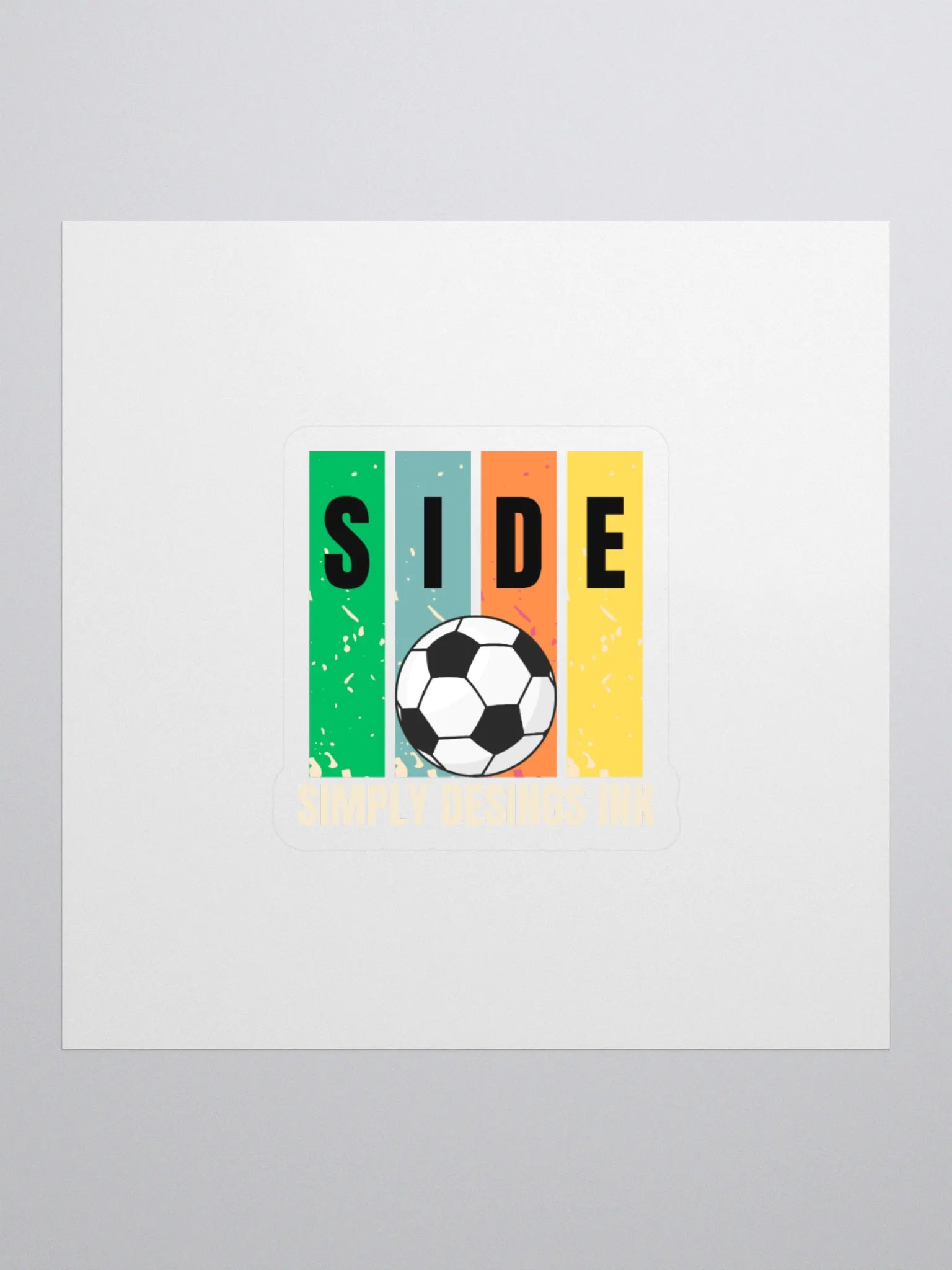 Soccer Ball Spectrum Kiss Cut Stickers product image (1)