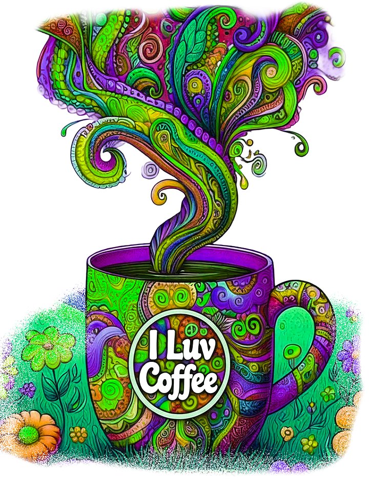 Psychedelic Coffee Love T-Shirt product image (2)