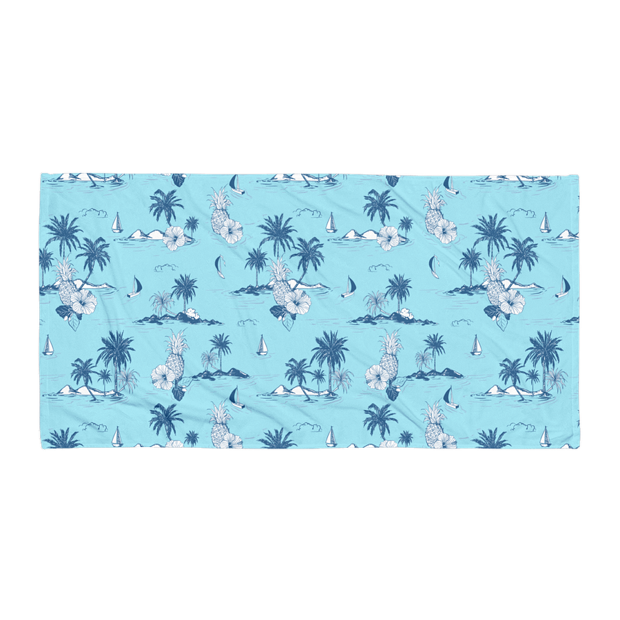 Tropical Island Print Beach Towel – 30"x60" product image (1)