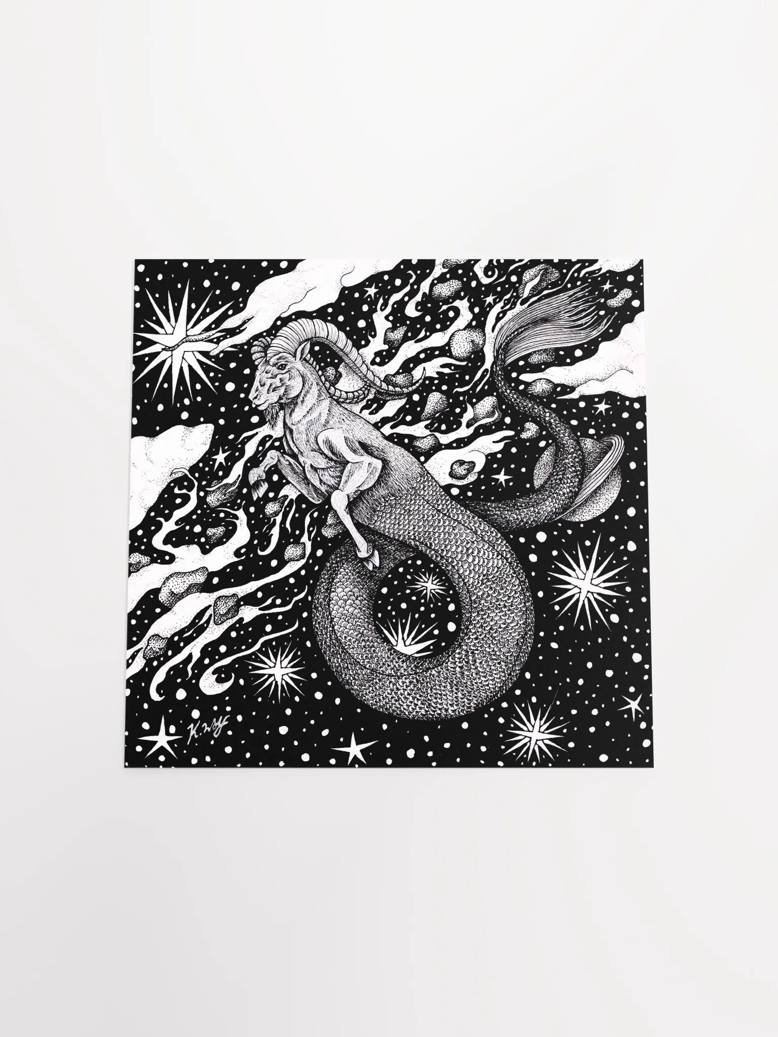 Capricorn Zodiac, Cosmic Goatfish Fantasy Poster product image (18)