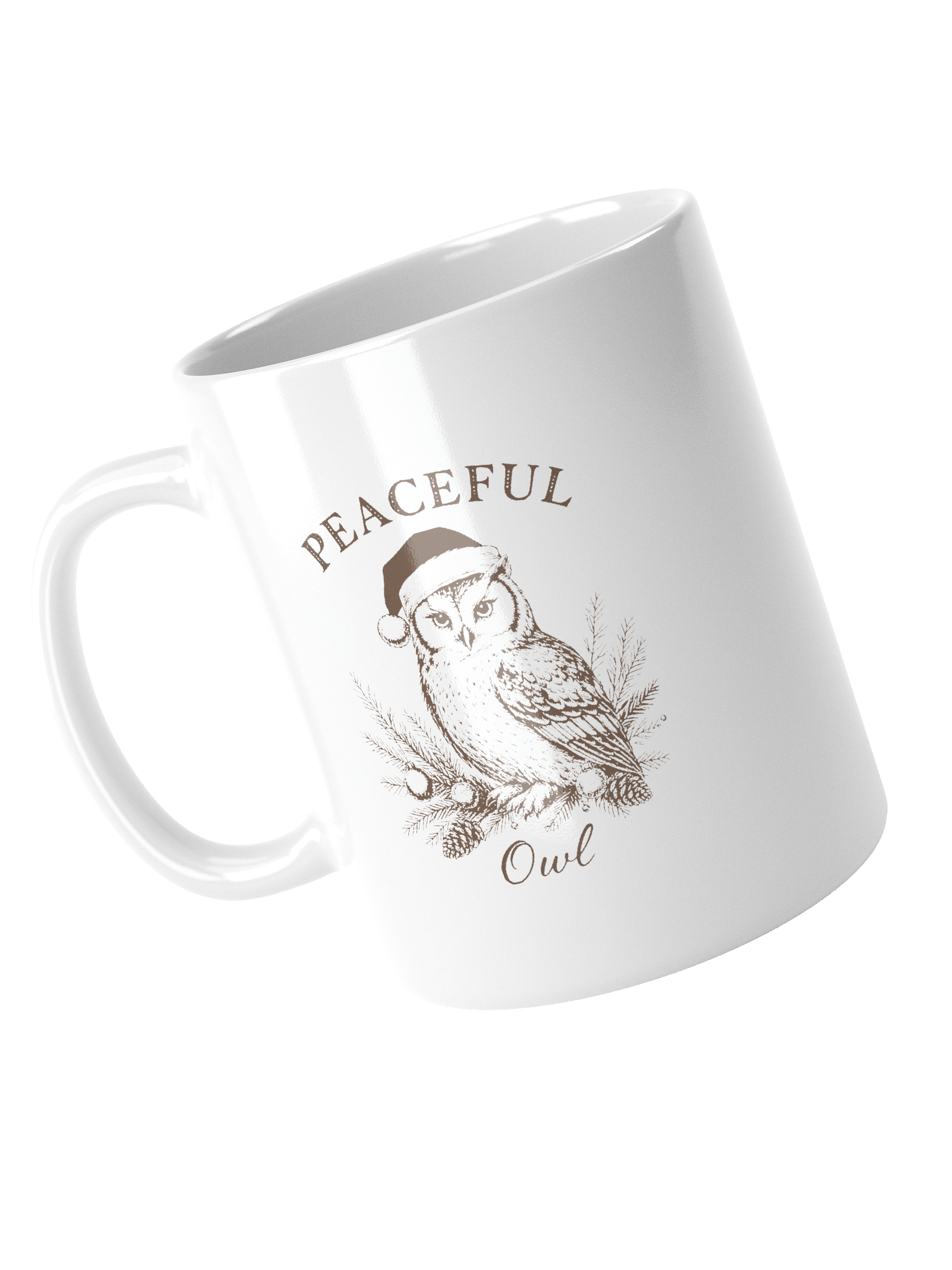 Peaceful Owl Vintage Christmas Mug product image (4)