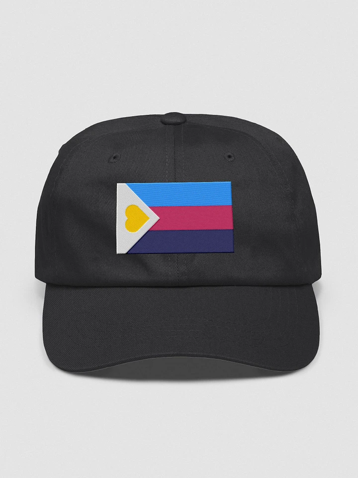 Tricolor Polyamory Pride Flag (Symmetrical) - Embroidered Hat product image (1)