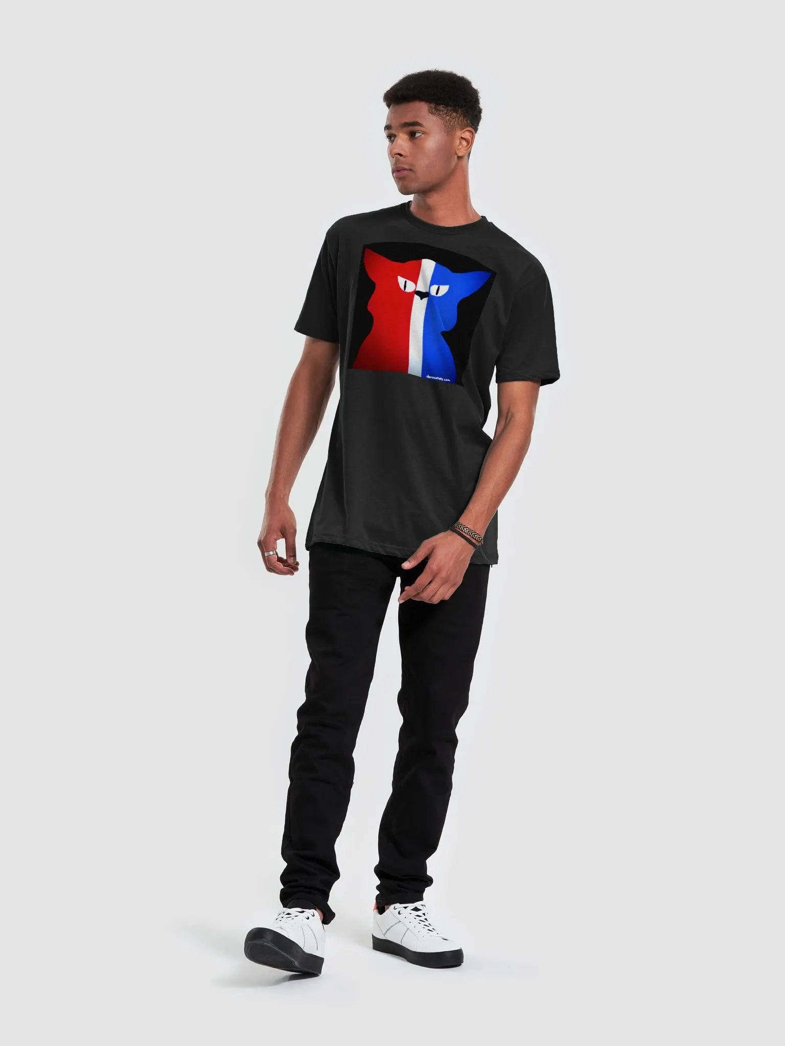 Serious Cat DeMeowcracy Supersoft Slim Fit T-Shirt product image (5)
